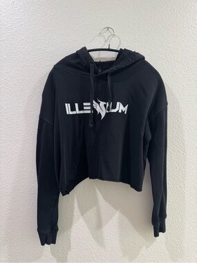 Black Cropped Hoodie - ILLENIUM Pullover
